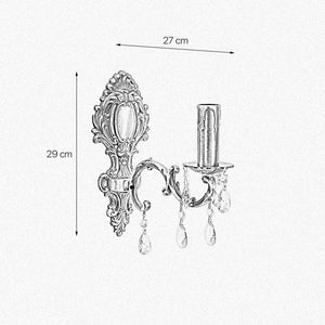 Art Deco Sconce Light Brass Crystal Pendants Venezia by Ghidini 1849
