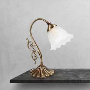 Art Nouveau Brass Lamp Decorative Premium Style by Ghidini 1849