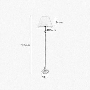 Art Nouveau Floor Lamp Brass White Cloth Angelica by Ghidini 1849