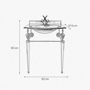 Bath Console Bronze Brass Royal Italian Dafne by Ghidini 1849