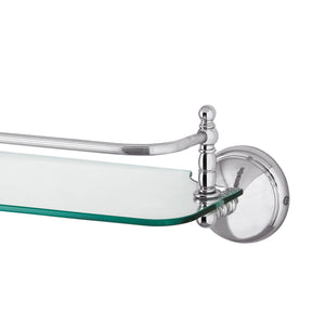 Bath Glass Shelf With Bronzed Satin Brass Bar Alba by Ghidini 1849