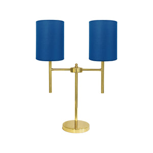 Blue Lampshades Table Lamp Brass Living Room Sofis by Ghidini 1849