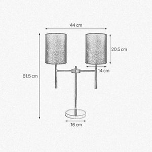 Blue Lampshades Table Lamp Brass Living Room Sofis by Ghidini 1849