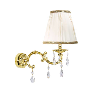 Brass and Crystal Wall Lamp Handcrafted Made in Italy by Ghidini 1849