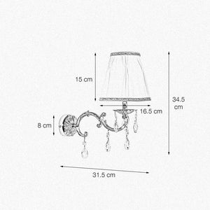 Brass and Crystal Wall Lamp Handcrafted Made in Italy by Ghidini 1849