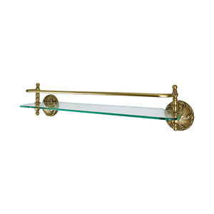 Brass And Glass Bathroom Shelf Premium Art Nouveau by Ghidini 1849