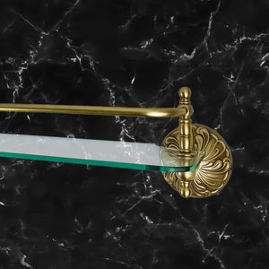 Brass And Glass Bathroom Shelf Premium Art Nouveau by Ghidini 1849
