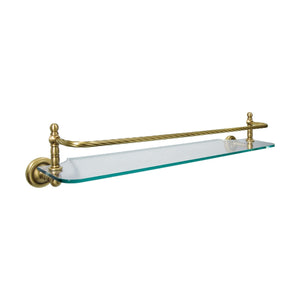 Brass And Glass Bathroom Shelf Regal Premium Impero by Ghidini 1849