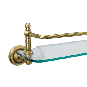Brass And Glass Bathroom Shelf Regal Premium Impero by Ghidini 1849