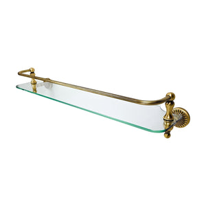 Brass And Glass Bathroom Shelf Royal Design Dafne by Ghidini 1849