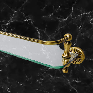 Brass And Glass Bathroom Shelf Royal Design Dafne by Ghidini 1849