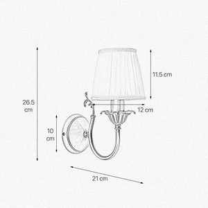 Brass And White Wall Sconce Traditional Ginevra by Ghidini 1849