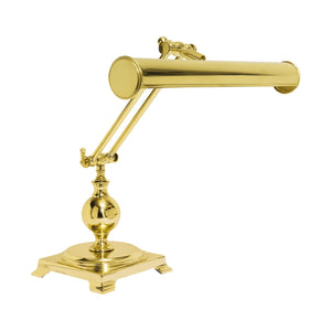Brass Bankers Desk Lamp Adjustable Polished Premium by Ghidini 1849