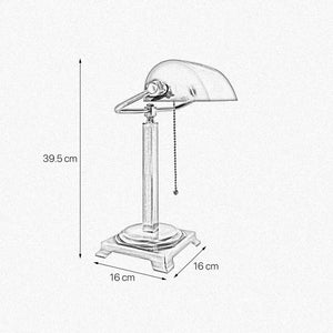 Brass Bankers Lamp Art Deco Made in Italy by Ghidini 1849