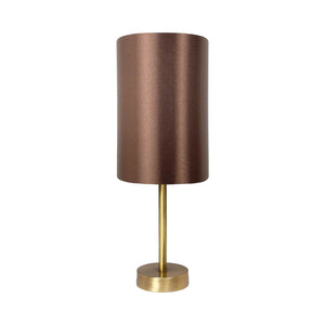 Brass Bedside Lamp Small Brown Lampshade Ilizia by Ghidini 1849