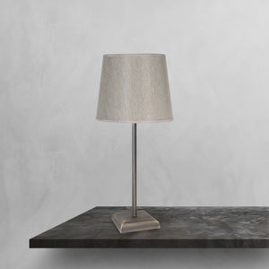 Brass Bedside Lamp Vintage Linen Lampshade Aves by Ghidini 1849