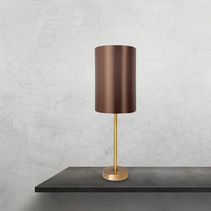 Brass Bedside Light Brown Lampshade 30 Cm Ilizia by Ghidini 1849