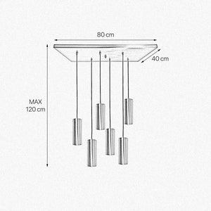 Brass Chandelier Italian Design 6 Lights Venere by Ghidini 1849