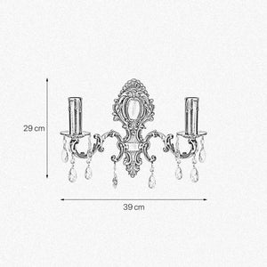 Brass Crystal Wall Sconce Premium Classic Venezia by Ghidini 1849