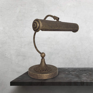 Brass Desk Lamp Antique Rustic Design Adjustable by Ghidini 1849