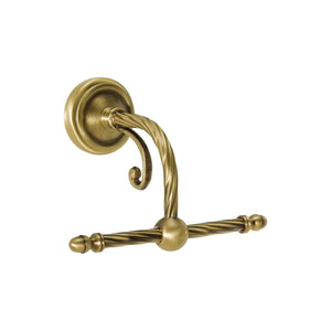 Brass Double Robe Hook Premium Classic Impero by Ghidini 1849