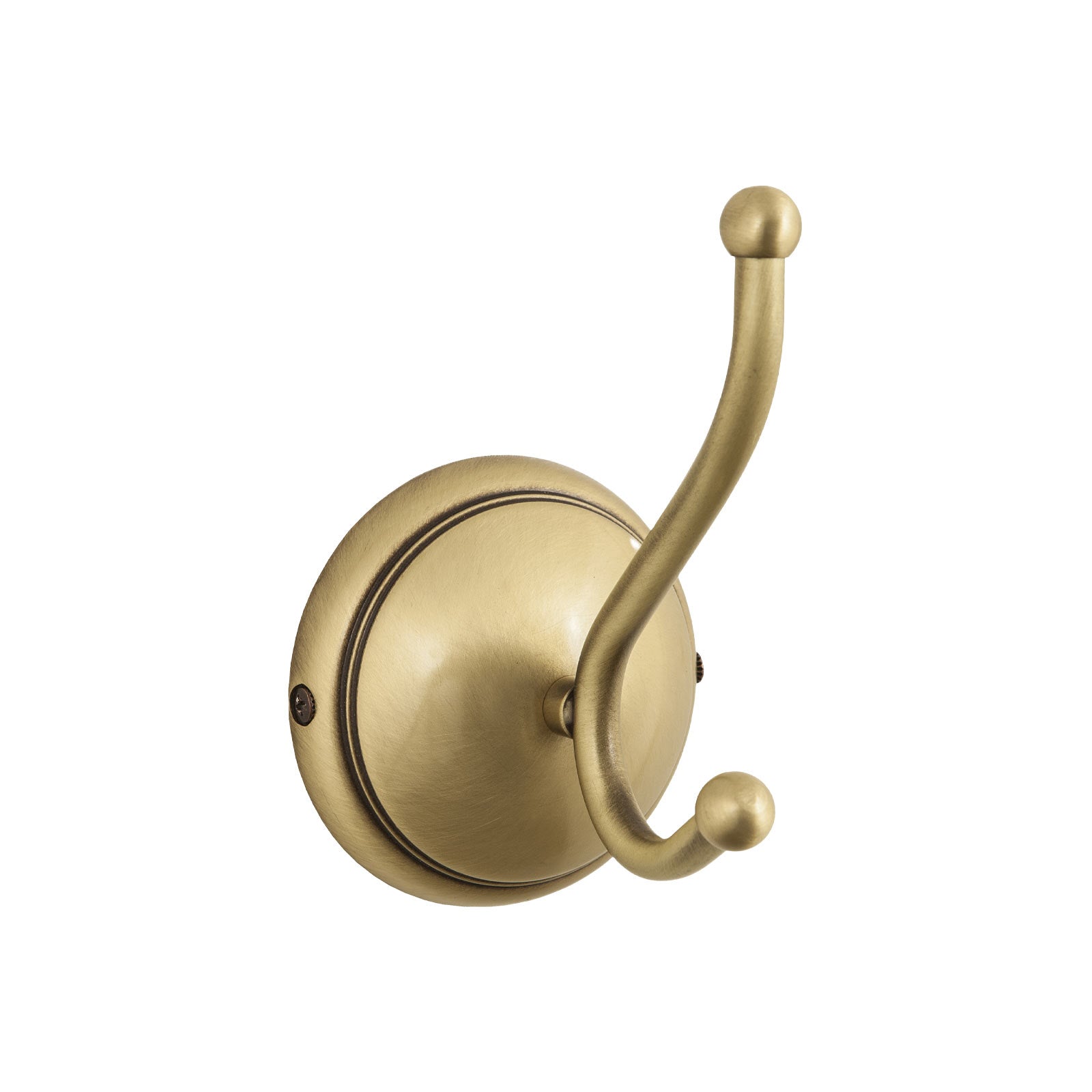 Traditional Robe Hook In Solid Retro Brass Ottavia