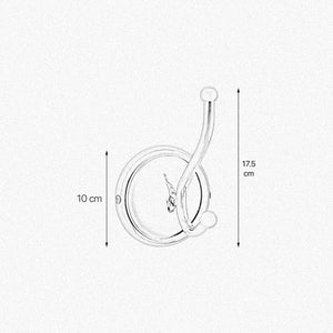 Brass Double Robe Hook Premium Quality Alba by Ghidini 1849