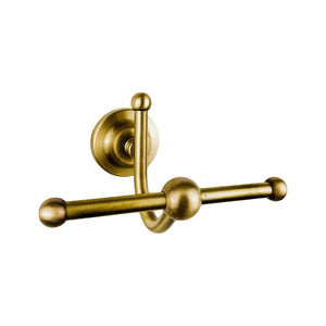 Brass Double Robe Hook Premium Retro Style Ottavia by Ghidini 1849