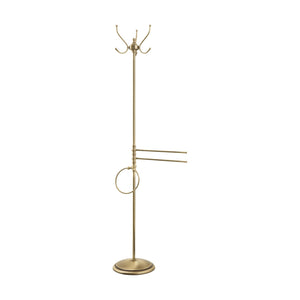 Brass Floor Standing Towel Rail - Ring - Robe Hook by Ghidini 1849