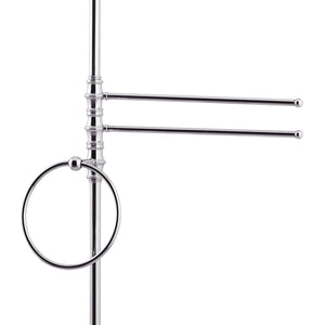 Brass Floor Standing Towel Rail - Ring - Robe Hook by Ghidini 1849