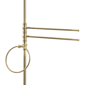Brass Floor Standing Towel Rail - Ring - Robe Hook by Ghidini 1849