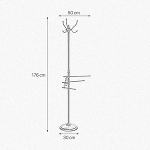 Brass Free Standing Towel Rail And Robe Hooks Impero by Ghidini 1849