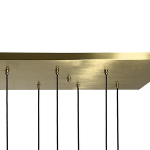 Brass Pendant Light Vintage 6 Lights Vesta by Ghidini 1849