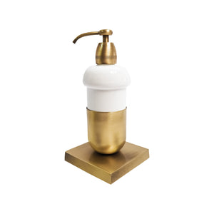 Brass Pump Soap Dispenser Premium Square Design by Ghidini 1849