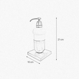 Brass Pump Soap Dispenser Premium Square Design by Ghidini 1849