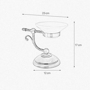 Brass Soap Dish Holder Ceramic Counter Top Impero by Ghidini 1849