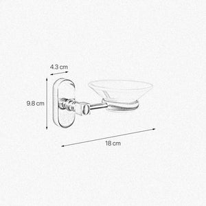 Brass Soap Dish Holder White Ceramic Sara by Ghidini 1849
