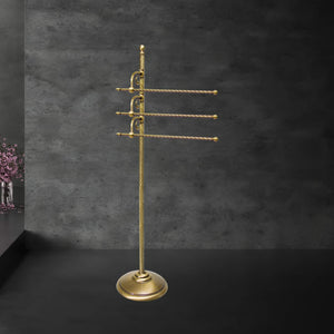 Brass Standing Towel Rack Rotatable Premium Impero by Ghidini 1849