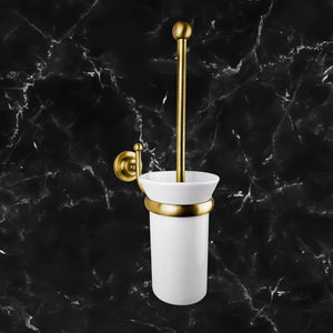 Brass Toilet Bowl Brush Retro With Ceramic Ottavia by Ghidini 1849