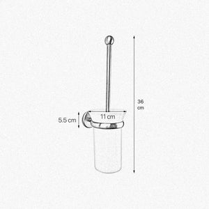 Brass Toilet Brush Holder Vintage Ceramic Adele by Ghidini 1849