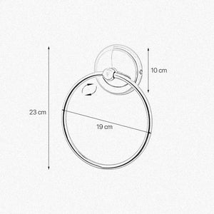 Brass Towel Ring Holder Round Premium Design Alba by Ghidini 1849