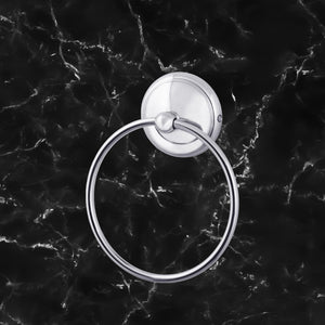 Brass Towel Ring Holder Round Premium Design Alba by Ghidini 1849