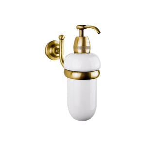 Brass Wall Mounted Soap Dispenser Retro Ottavia by Ghidini 1849