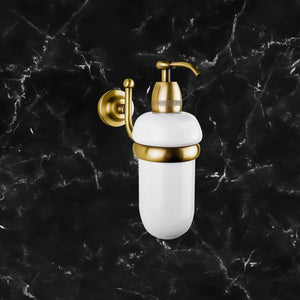 Brass Wall Mounted Soap Dispenser Retro Ottavia by Ghidini 1849