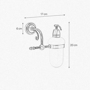 Brass Wall Soap Dispenser And White Ceramic Impero by Ghidini 1849