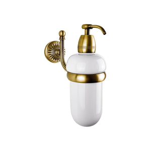 Brass Wall Soap Dispenser With Ceramic Royal Dafne by Ghidini 1849
