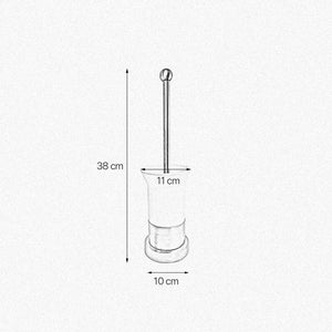 Ceramic Toilet Brush Holder Set Solid Brass Base by Ghidini 1849