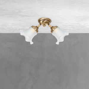 Classic Ceiling Light Brass Adjustable Glasses by Ghidini 1849