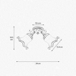 Classic Ceiling Light Brass Adjustable Glasses by Ghidini 1849