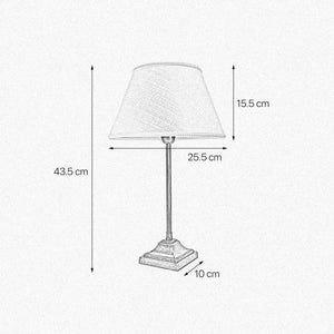 Classic Table Lamp In Old Brass And Fabric Shade by Ghidini 1849